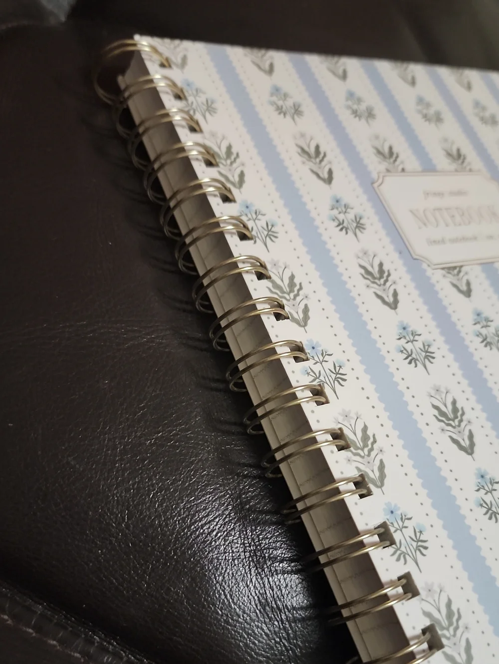 Brand New Fringe Floral Charleston Wavy Blue  Spiral 📓 Notebook